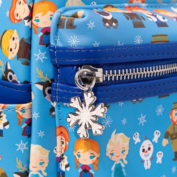 NWT‎ LOUNGEFLY DISNEY Frozen Chibi Cartoon Character Print Mini Backpack main image 10